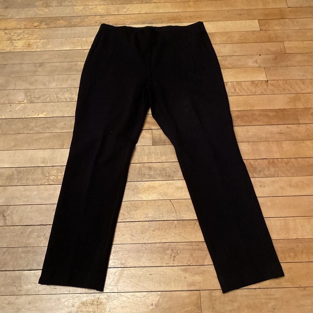 Chico’s Pants Women’s Size 1P Stretch Pull On Black Slot Pockets